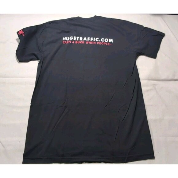 Fling Upside Down Heart Promo Men's Graphic Print Short Sleeve T-Shirt Black XL - Picture 11 of 11